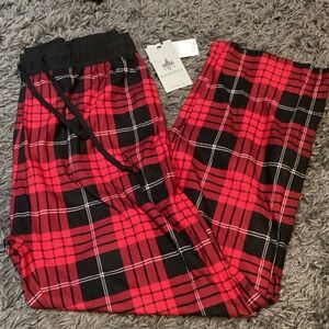 RAINFOREST Black and Red Plaid lounge Pants